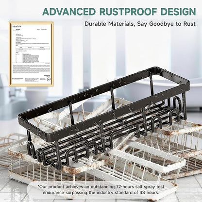Veken Shower Caddy 6-Pack, Advanced Rustproof Design, No Drilling Adhesive - Image 4