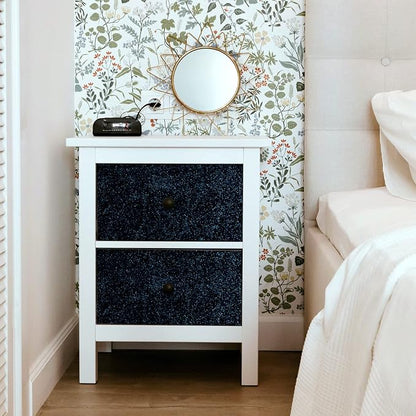 CRE8TIVE Black Blue Wallpaper Border Black Glitter Wallpaper Stick and Peel - Image 2