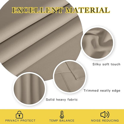NICETOWN Blackout Curtains 84 Inch Length, Thermal Insulated Room Darkening - Image 2