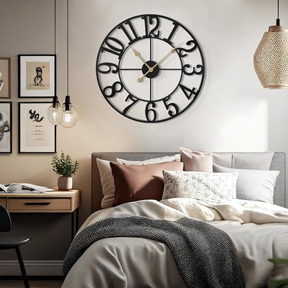 LEIKE 31 Inch Extra Large Wall Clock, Retro Decorative Oversized Silent Little - Image 8