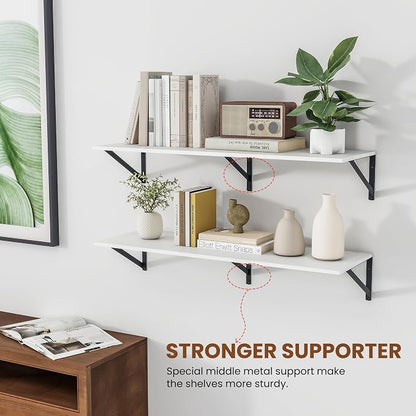 Heimlove White Deep Floating Shelves - Image 4