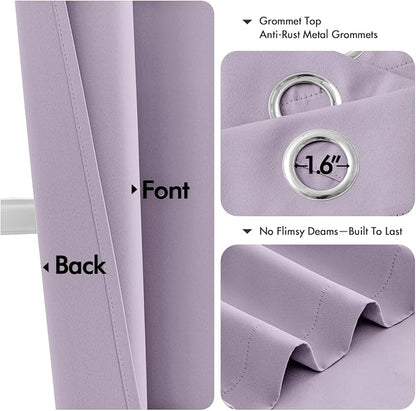 MIULEE Blackout Curtains for Bedroom Living Room 2 Panels, Thermal Insulated - Image 4