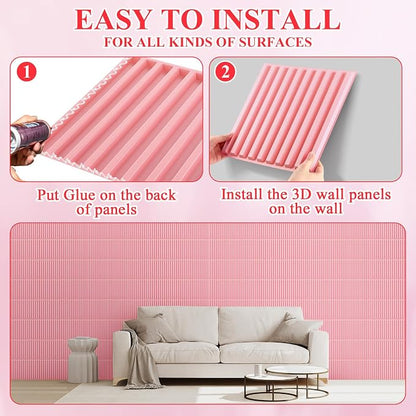 Nuanchu 32 Pcs 3D Wall Panels for Interior Wall Decor, 32 Sq. ft Coverage - Image 4
