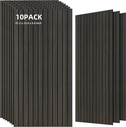 TO-TH Wood-Look Acoustic Wall Panels, 10 Pack 47.2” x 23.6” Acoustic Panels by TO-TH