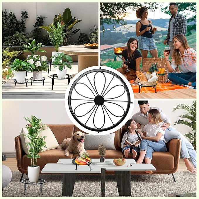 ESRICH 10Pack Plant Stand, Metal Plant Stands for Outdoor Indoor Plants, Heavy Duty Plant Stands for Multiple Plant, Anti-Rust Iron Plant Pot Shelffor Planter, Potted Plant Holder for Garden Home
