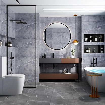 Haimin Wall Panels Peel and Stick 20 Pieces 23.6x11.8in Backsplash Marble Look - Image 8