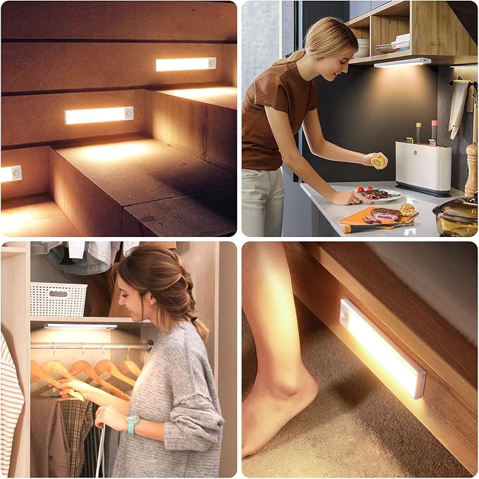 6 Pack Under Cabinet Lights Wireless, 58 LED Motion Sensor Light Indoor - Image 7