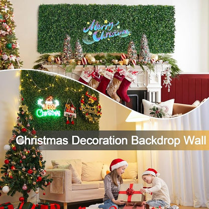 Luyue 12PCS 20”×20” Boxwood Panels, Artificial Grass Wall Panels Fake Greenery - Image 2