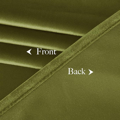 NICETOWN Moss Green Velvet Drapes 120 inch Long - Image 8
