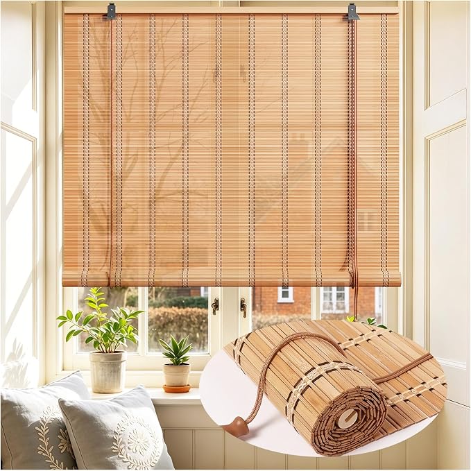 Bamboo Blinds 42x48 inch Bamboo Roman Shades by Unknown