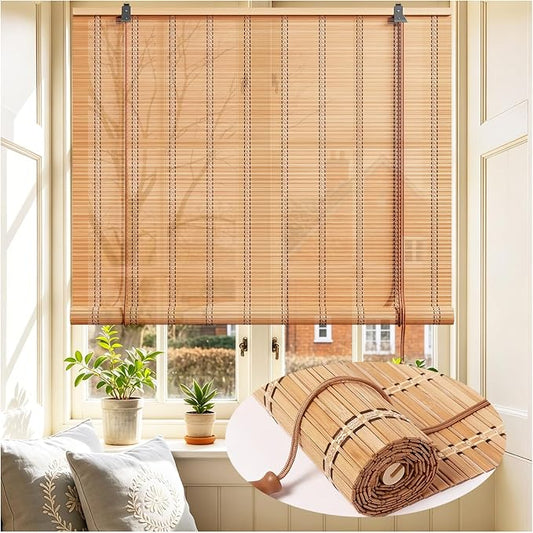 Bamboo Blinds 42x48 inch Bamboo Roman Shades by Unknown