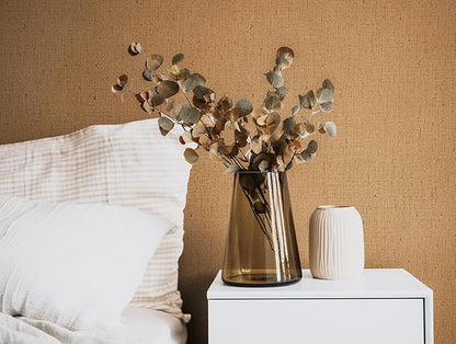 Beige Wallpaper Peel and Stick 472" Textured Beige Grasscloth Contact Paper - Image 3