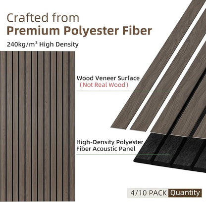 TO-TH Wood-Look Acoustic Wall Panels, 10 Pack 47.2” x 23.6” Acoustic Panels - Image 2