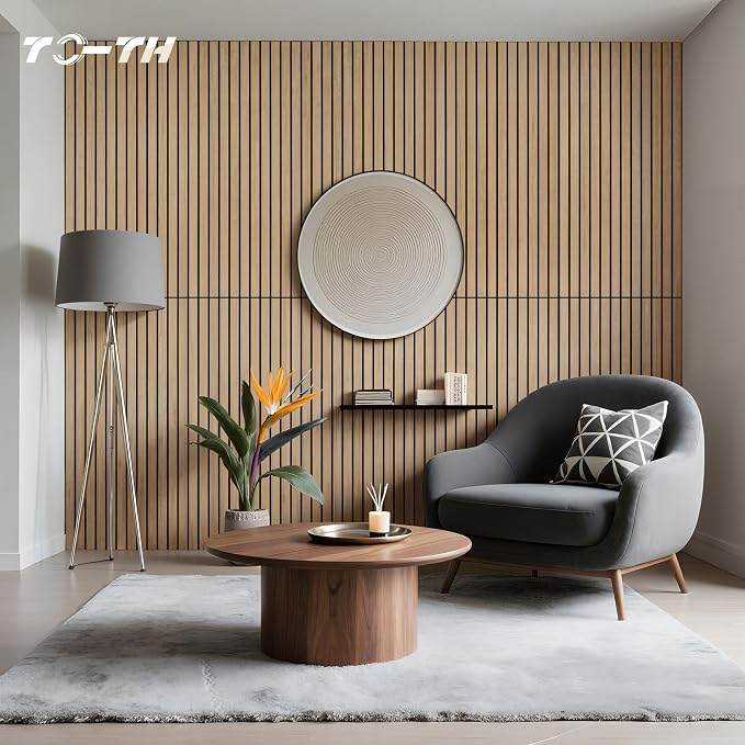 TO-TH Wood-Look Acoustic Panel, 4 Pack 47.2” x 23.6” Soundproof Wall Panels - Image 6
