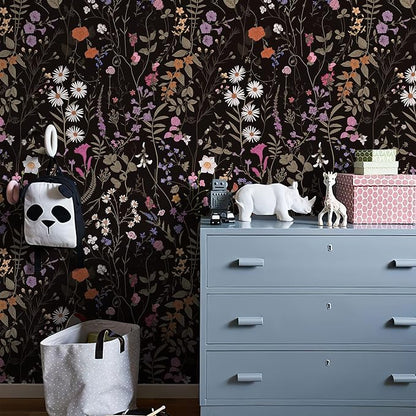 JiffDiff Floral Wallpaper Peel and Stick- Farm Wildwood Daisy Flower Stick on - Image 3