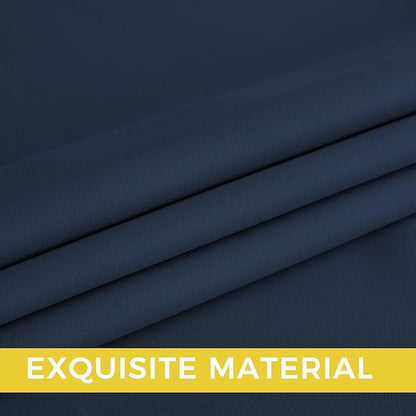 NICETOWN Room Darkening Draperies Curtains Panels, 2 Panels Navy Blue W52 x L84 - Image 6