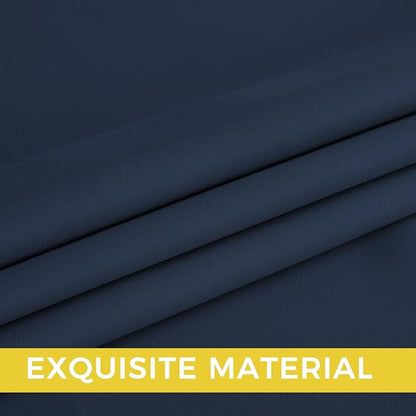 NICETOWN Room Darkening Draperies Curtains Panels, 2 Panels Navy Blue W52 x L108 - Image 5