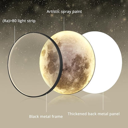 Dimmable Moon Wall Light 12 inch Wall Lights - Image 5