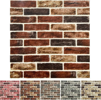 20-Pack 104 Sq.Ft 3D Wall Panels Peel and Stick 3D Faux Brick Wallpaper Peel by YLLYLL
