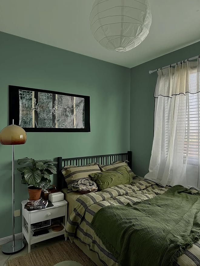 Dimoon 590''x17.7'' Green Peel and Stick Wallpaper Contact Paper Modern Self - Image 5