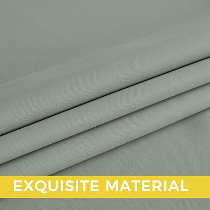 NICETOWN Room Darkening Draperies Curtains Panels, 2 Panels Sage Green W52 x - Image 6