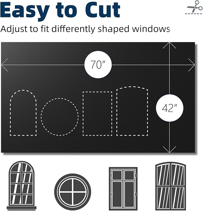 NIGHTON Portable Blackout Curtains 42"×70", Strong Hook and Loop Tape Strips - Image 5