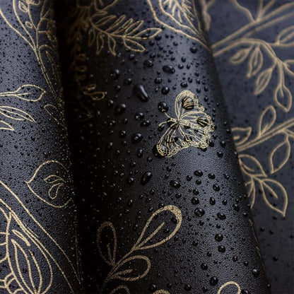Froluya Black and Gold Wallpaper Peel and Stick Wallpaper 17.7"x118.1" Vintage - Image 4