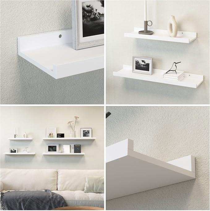 Boswillon 47.2 Inches Long Floating Shelves, 2 Set Modern Wall Shelf - Image 4
