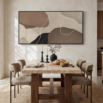 Cuspin Extra Large Neutral Abstract Wall Art - Image 2