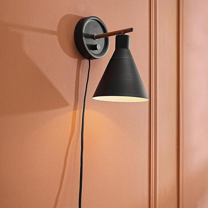 Globe Electric 51725 1-Light Dimmable Plug-in or Hardwire Wall Sconce, Matte - Image 3