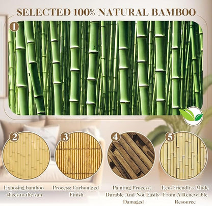 Juexica 2 Pcs Natural Bamboo Wall Panel - Image 5