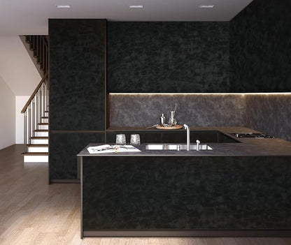 Yasinet Peel and Stick Wallpaper Black Removable Wallpaper Modern Black Contact - Image 7