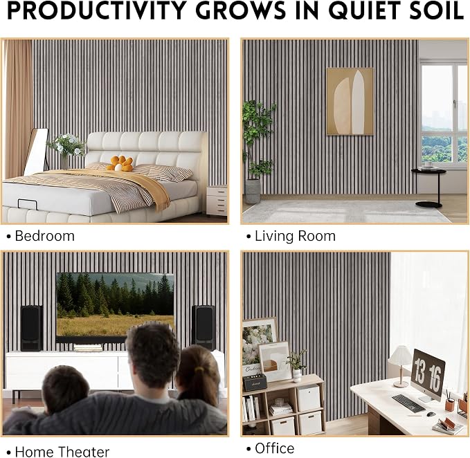 2 Pack Wood Panels for Wall, 106.3" × 11" Wood Slat Acoustic Panels for Wall - Image 8