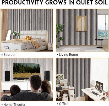2 Pack Wood Panels for Wall, 106.3" × 11" Wood Slat Acoustic Panels for Wall - Image 8