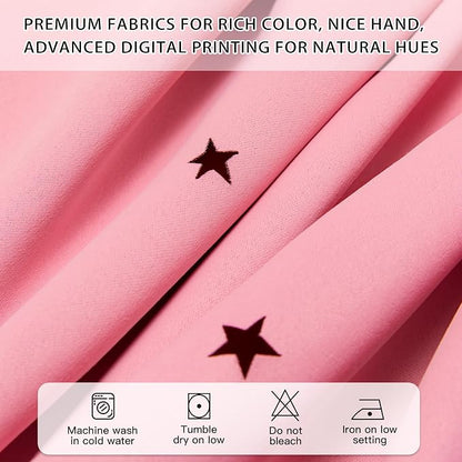 XiDi Curtains for Bedroom Decor Pink52/84/1 - Image 5