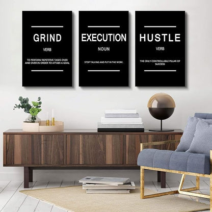 Framed Canvas Wall Art Success Quote, Office Wall Art, Positive Motivational - Image 4