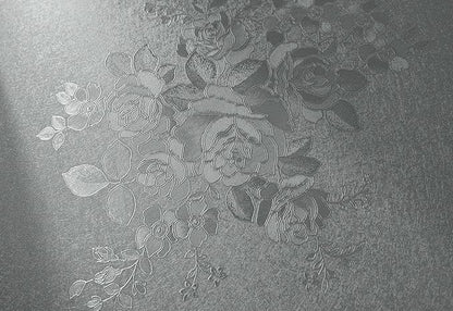 Grey Floral Peel and Stick Wallpaper Embossed Contact Paper 17.7 inch x by lenify
