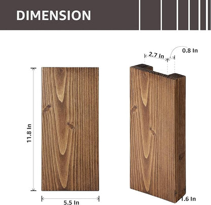 Wood Wall Planter Set of 2, Wood Wall Pocket - Image 6