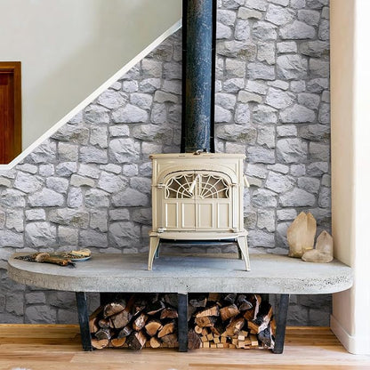 3D Faux Stone Wall Panels Peel and Stick, Stone-Look Textured Wall Sticker - Image 9