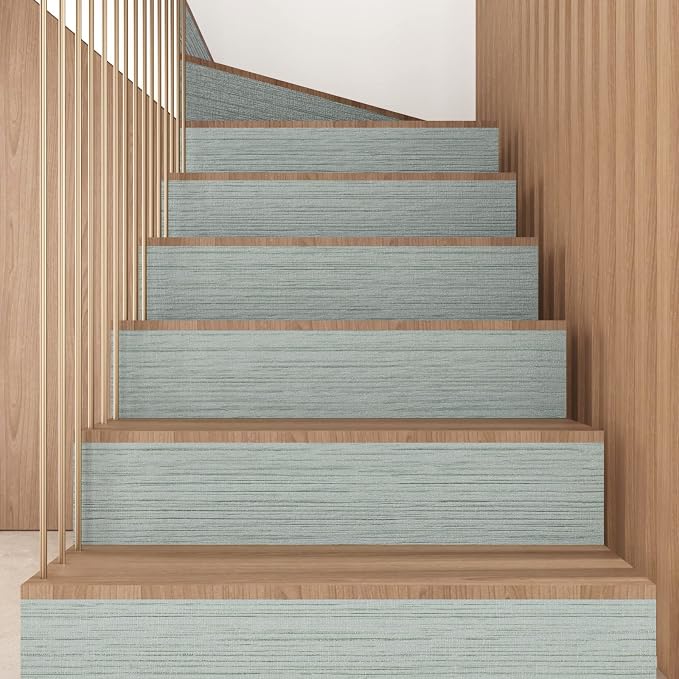 CRE8TIVE Mint Green Grasscloth Peel and Stick Wallpaper Faux Grasscloth Contact - Image 6