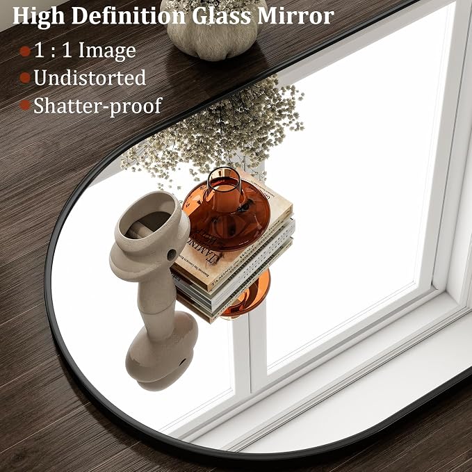 HARRITPURE 20"x30" Arched Bathroom Mirror - Image 3