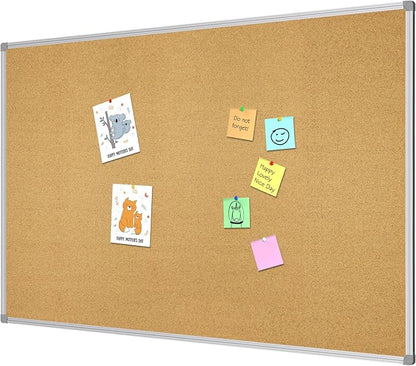 Lockways Large 60" x 36" Large Cork Board Bulletin Board, Framed CorkBoard by Lockways