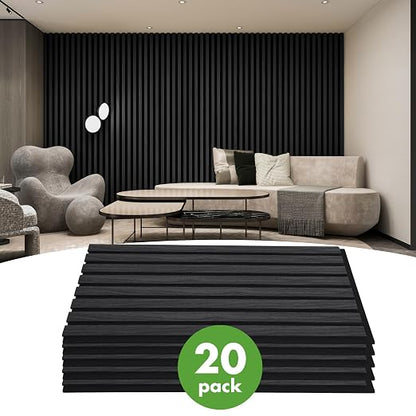 Art3d 20-Pack 12" x 24" Soundproof Wood Slat Panels, 40 sq.ft Acoustic Wall - Image 2