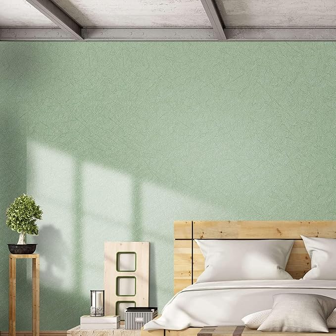 Abyssaly Green Peel and Stick Wallpaper Embossed Silk Textured Wallpaper 15.7" - Image 3
