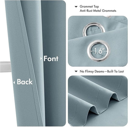 MIULEE Blackout Curtains for Bedroom Living Room 2 Panels, Thermal Insulated - Image 4