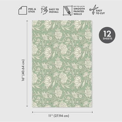 Main Street Peel and Stick Wallpaper Eco-Friendly Sheets 12 Pack, 11 X 16 Inch - Image 2