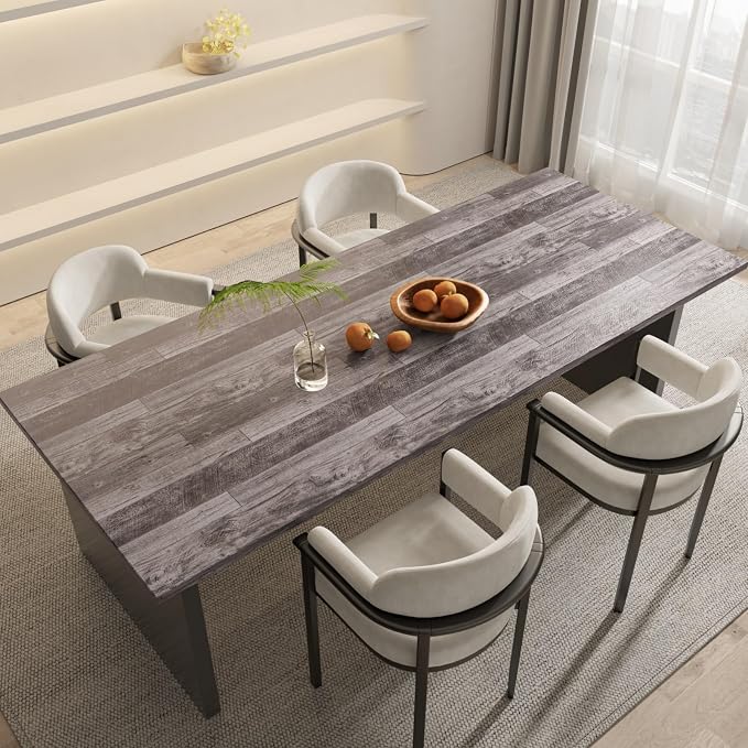 TANONE Wood Contact Paper Peel and Stick Wallpaper Gray, Self Adhesive - Image 3