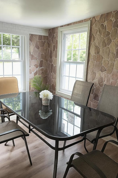 Dundee Deco 3D Wall Panels Faux Stone PVC Brown Beige, 3.2 ft X 2.1 ft - Image 4