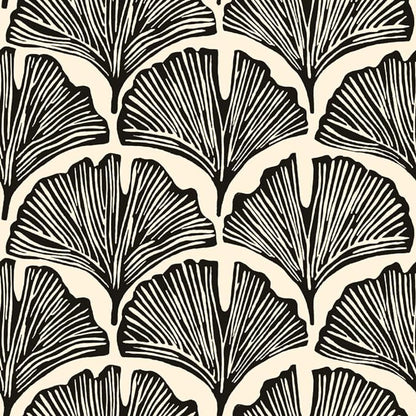 Tempaper x Novogratz Zebra Black Feather Palm Removable Peel and Stick Wallpaper by TempaperCo