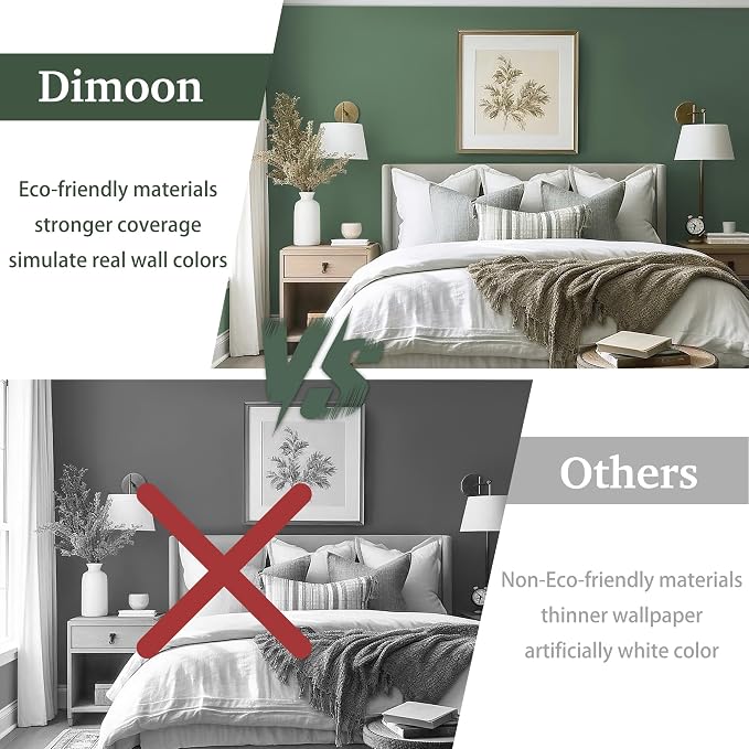 Dimoon 17.7''x118'' Peel and Stick Wallpaper Green Contact Paper - Image 9
